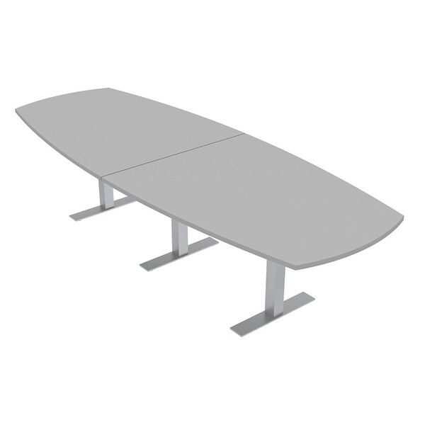 45 in W, 120 in L, 29 in H, Engineered Wood Top, Grey